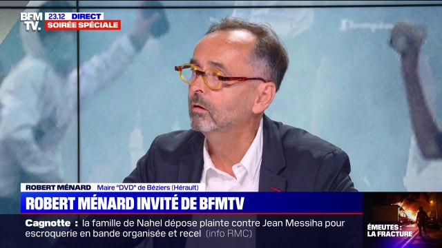 Émeutes: Robert Ménard (maire divers droite de Béziers) pointe une immigration pas assimilée