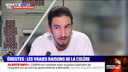 Émeutes: "On s'intéresse aux quartiers uniquement parce que chez nous ça brûle", estime Nasser, habitant de la cité Bassens à Marseille