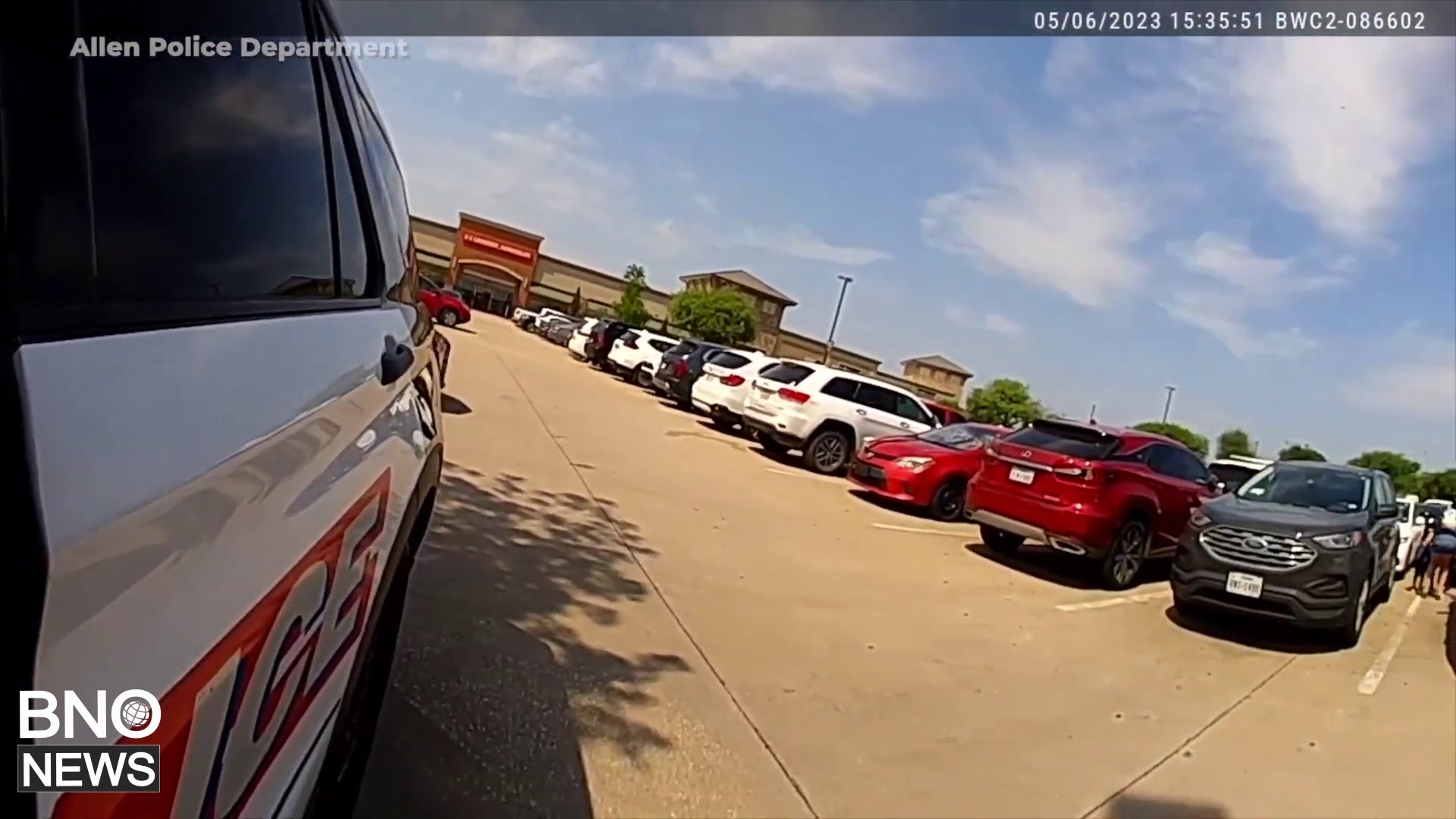 ⁣Police Bodycam Footage of Allen, Texas Mall Shooting