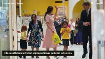 Kate Middleton envahie par des câlins d'enfants : la princesse, renversante en rose pastel et tendre avec une classe