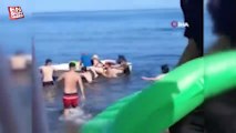 Tekirdağ'da yamaç paraşütü yaparken denize çakılan kişi can verdi