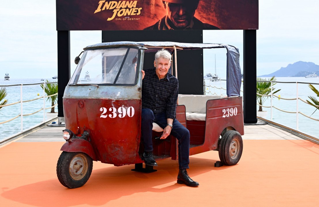 Harrison Ford attended the unveiling of an Indiana Jones statue for the release of the fifth film in the saga