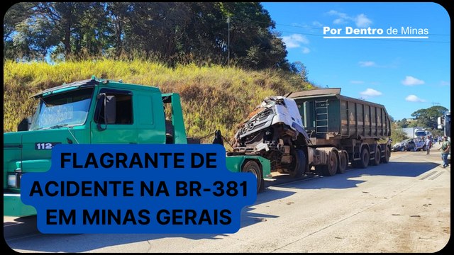 Flagrante de acidente envolvendo seis veículos na BR-381