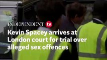 Kevin Spacey arrives at London court for trial over alleged sex offences