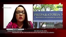 Diana Gómez Guerrero nos explica del programa de rectificación de datos por identidad de género