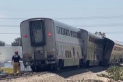 California Amtrak train derails, injuring eight