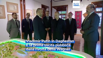 La prima visita pubblica di Putin. Scholz: La rivolta lo ha indebolito