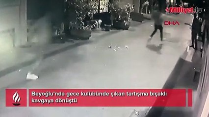 Beyoğlu'nda gece kulübünde çıkan tartışma bıçaklı kavgaya dönüştü