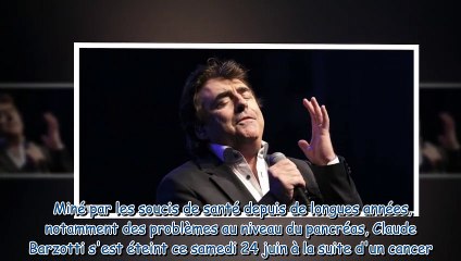 Mort de Claude Barzotti  le chanteur belgo-italien s'est éteint à l'âge de 69 ans