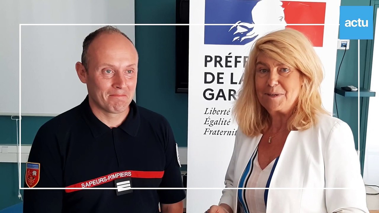 Visite de la ministre Dominique Faure au centre de secours de Villefranche-de-Lauragais