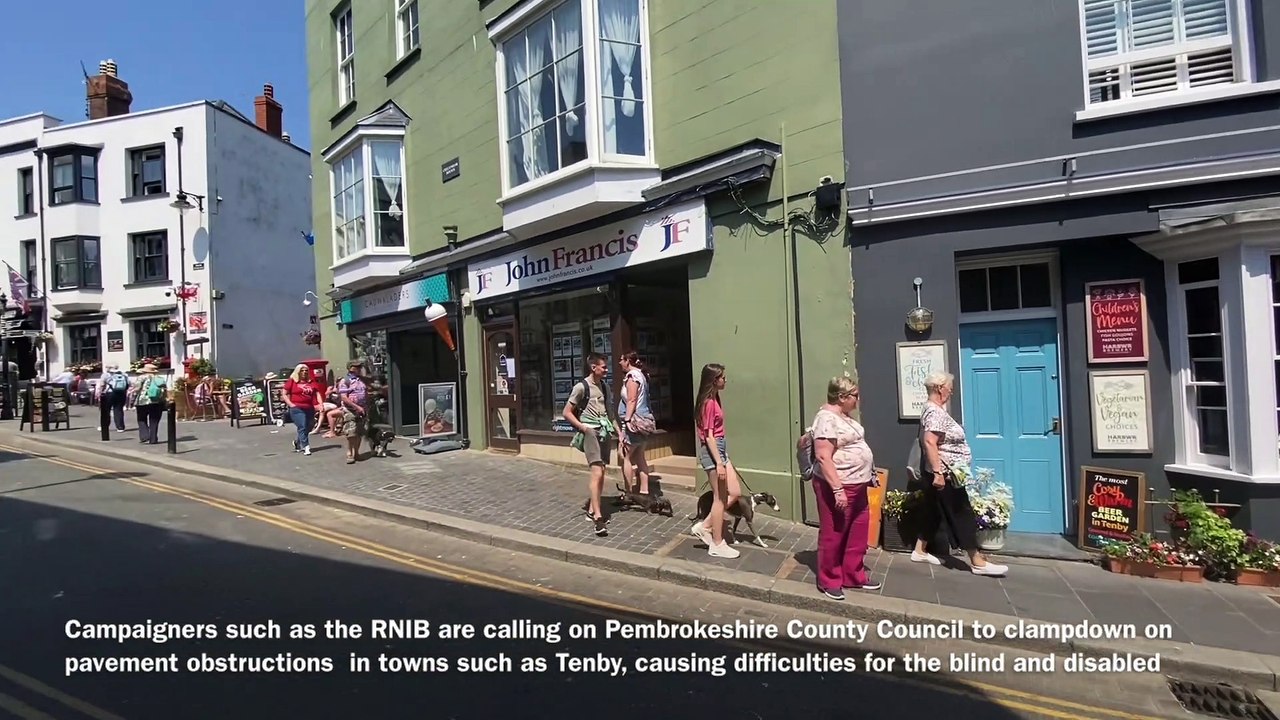 Tenby's problem with pavement obstructions