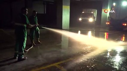 Kurban Kesim alanlarında aralıksız temizlik