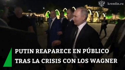 Putin reaparece en público tras la crisis con los Wagner con un inusual baño de masas en Derbent, Daguestán