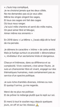 Pour affirmer une nouvelle fois son recul, l'artiste a partagé une longue missive le 29 juin 2023.Vianney met les choses au clair sur Instagram. Le 29 juin 2023.