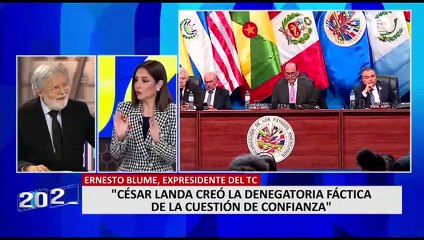 Ernesto Blume: "César Landa es el principal creador la denegatoria fáctica de la cuestión de confianza"