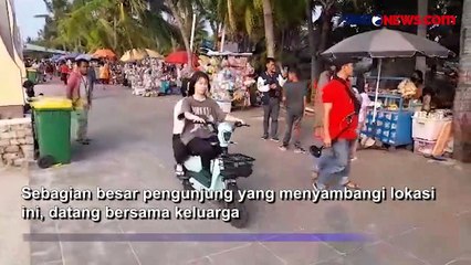 Libur Lebaran Idul Adha, Ribuan Orang Padati Pantai Marina Ancol