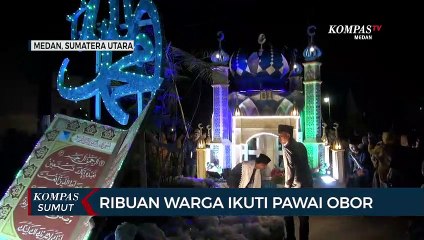 Warga Deli Serdang Gelar Pawai Obor dan Kendaraan Hias Semarakkan Hari Raya Iduladha