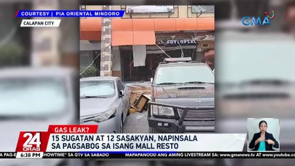 15 sugatan at 12 sasakyan, napinsala sa pagsabog sa isang mall resto | 24 Oras
