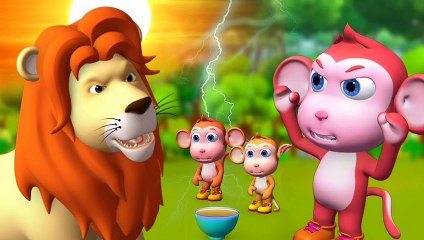 Lion and monkey most interesting Story।। Kids Moral Stories