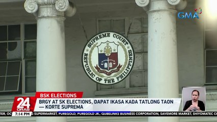 Brgy at SK elections, dapat ikasa kada tatlong taon — Korte Suprema | 24 Oras