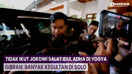 Tidak Ikut Jokowi Salat Idul Adha di Yogya, Gibran: Banyak Kegiatan di Solo
