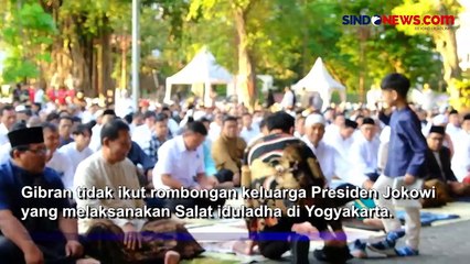 Jokowi Salat Idul Adha di Yogya, Gibran Pilih Salat di Balai Kota Solo