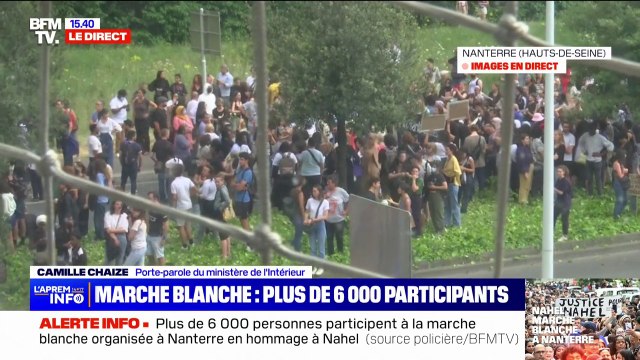 Marche blanche en hommage à Nahel: Il y a 6000 personnes qui sont venues manifester et on a 200 ou 300 qui veulent en découdre , constate Mokrane Kessi, président de l'association France des banlieues
