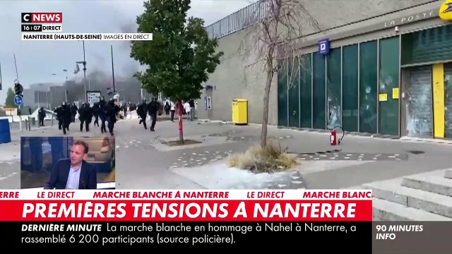 Nanterre : Des incidents éclatent lors de marche blanche - La police utilise des gaz lacrymogènes - Les reporters exfiltrés - Une journaliste menacée d'égorgement si elle revient dans la ville