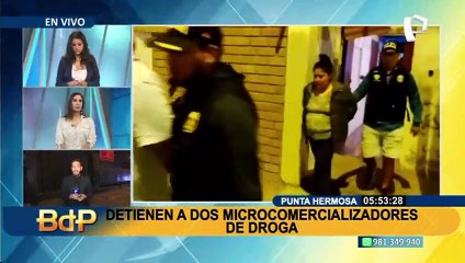 Punta Hermosa: capturan a pareja de microcomercializadores de droga en flagrancia