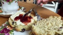 Going... going... scone! National Cream Tea Day at Indulgence Vintage Tea Room, Newton Abbot