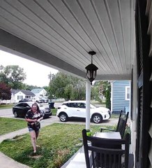 Ring Camera Catches a Deer Suddenly Jumping Over a Car