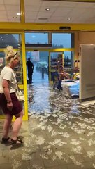 Grocery Store Floods With Heavy Rain