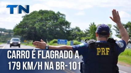 Carro é flagrado a 179 km/h na BR-101