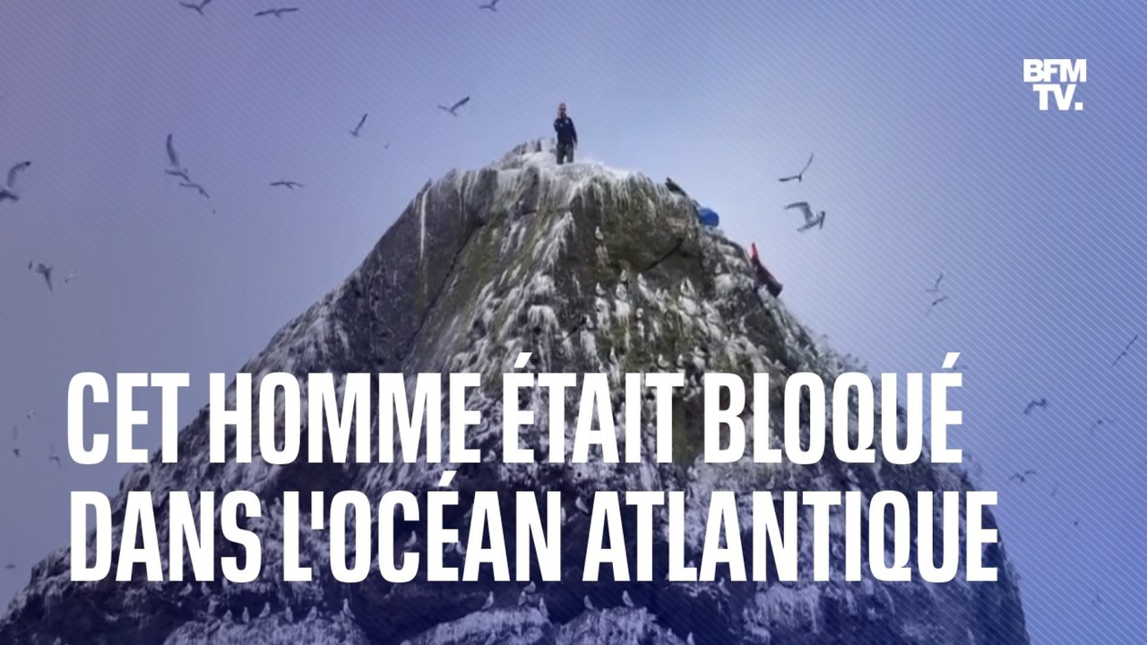 Bloqué sur un rocher en plein Atlantique, ce Br...