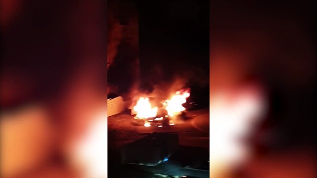 French riot police patrol streets of Strasbourg as firefighters tackle blazes after unrest