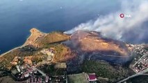 Datça'daki orman yangını yerleşim yerlerini tehdit ediyor