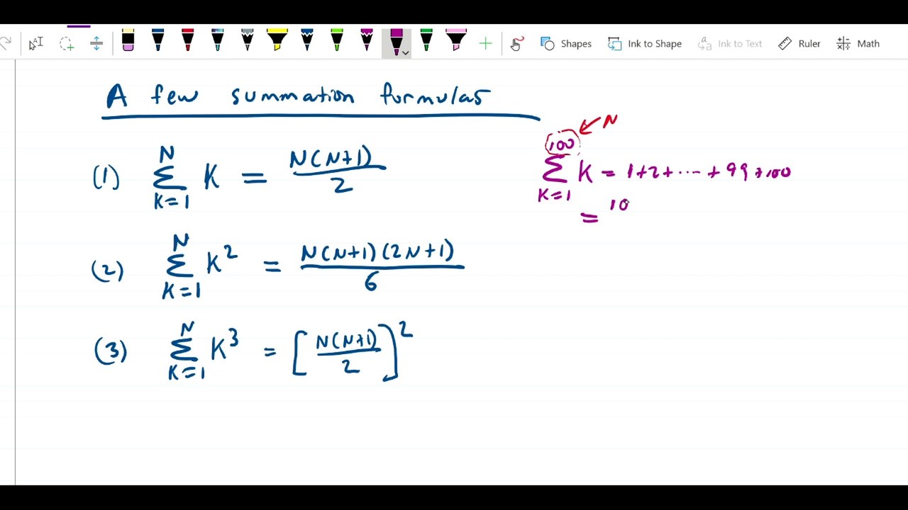 Area and finite sums - closed forms for sum of the first n integers, squares, and cubes