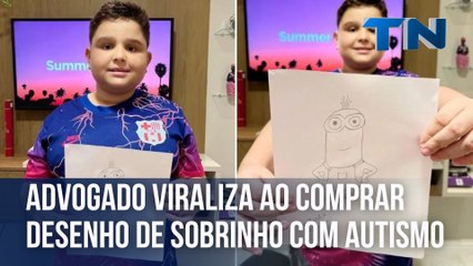 Advogado viraliza ao comprar desenho de sobrinho com autismo
