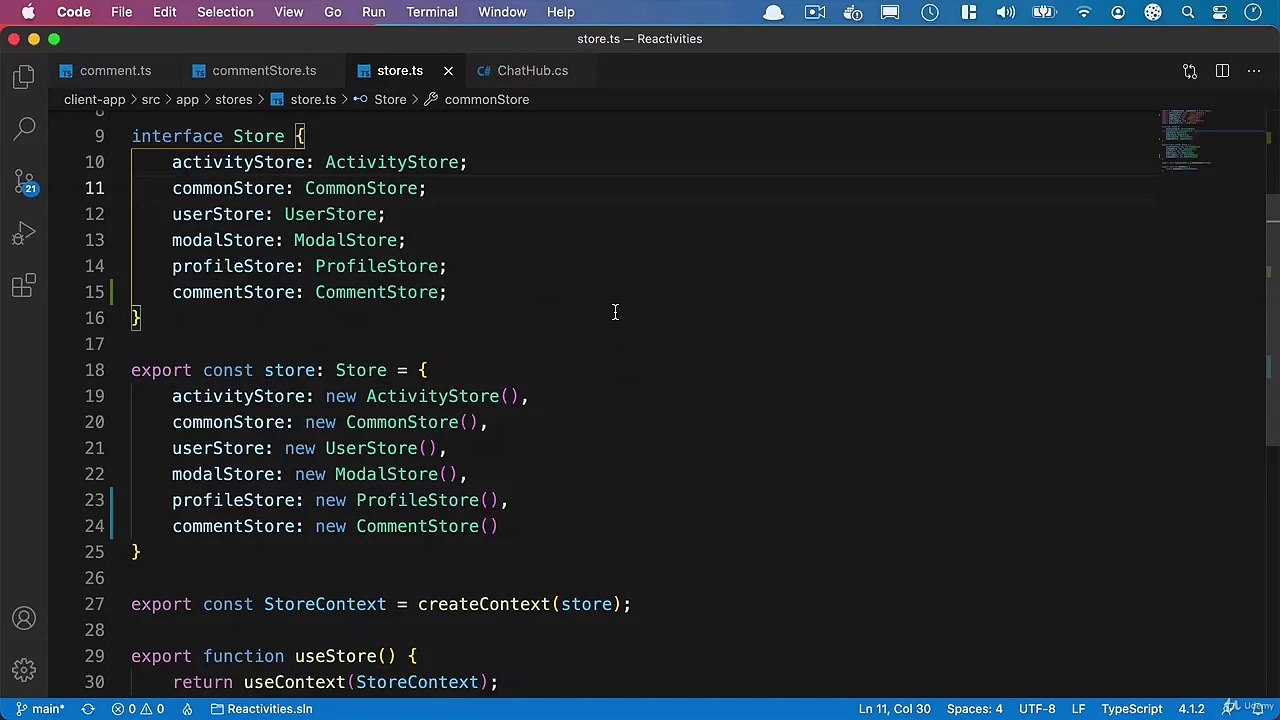 Net. Core and React SignalR - Connecting to the hub