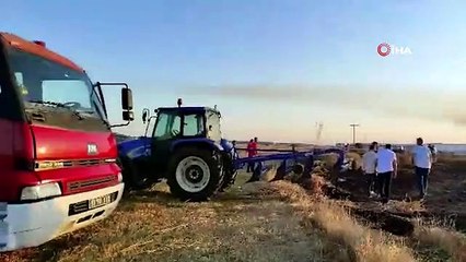 Hasadı beklerken ürünleri çıkan yangında küle döndü