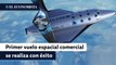 Virgin Galactic realiza con éxito su primer vuelo espacial comercial