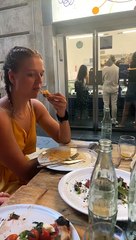 Girls' Dinner Interrupted by Surprise Acrobatics