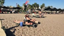 Antalya ( BELEK ) Plajı Walking in Belek Beach TURKEY