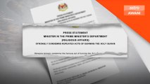 Malaysia gesa kerajaan Sweden henti tindakan  provokatif bakar Al-quran
