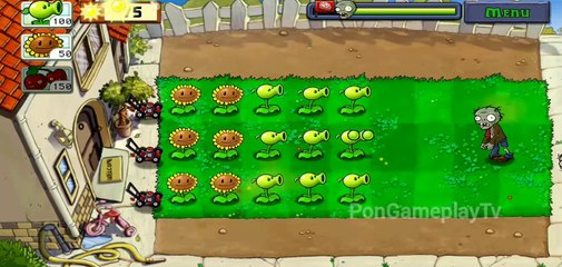 Plants Vs Zombies - Adventure Day Level 3 - Gameplay Android