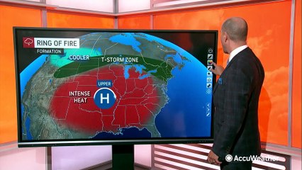 What is the 'ring of fire' for thunderstorms in the US?