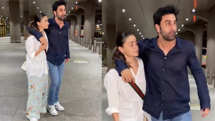 Alia Bhatt के Shoulder पर Ranbir Kapoor का Hand रखते Troll, Dubai Return Airport Full Video