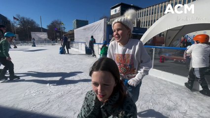 Download Video: Ice Skating in Canberra’s City Centre - 30 June, 2023 - The Canberra Times