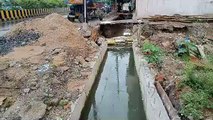 The contract worker was engaged in drain construction work without