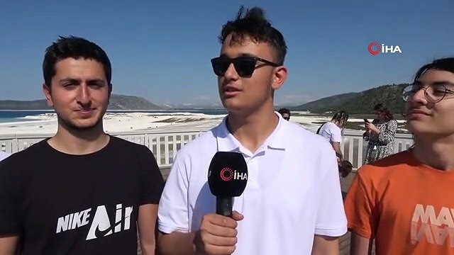 Türkiye'nin Maldivleri Salda Gölü'ne bayramda ziyaretçi akını